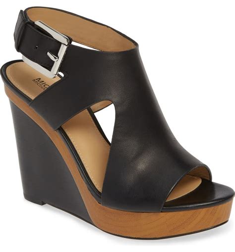 josephine leather wedge michael kors size 7|michael kors shoes wedges sale.